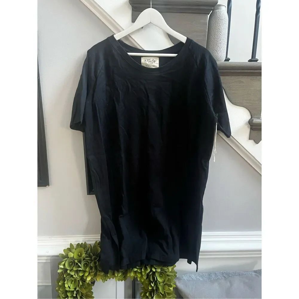 Outlaw by Brandon Alexander Black X-Long T-Shirt sz L NWT